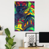 Cosmopolis of Curiosity by Wombott ポスター (ホームオフィス)