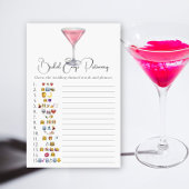 Cosmopolitan Bridal shower emoji pictionary