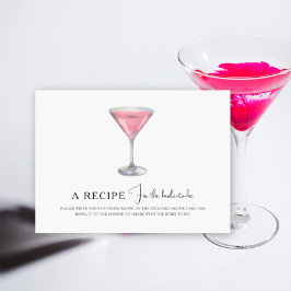 Cosmopolitan cocktail Bridal shower Recipe エンクロージャーカード