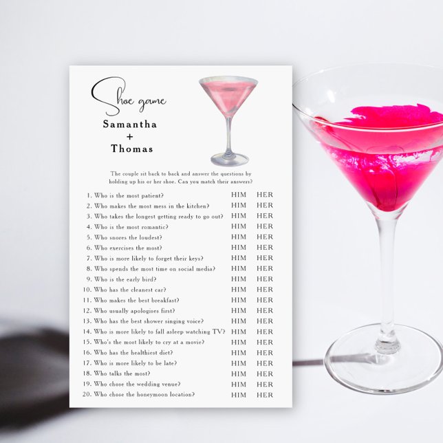 Cosmopolitan cocktail Bridal shower Shoe game (クリエイターアップロード済み)