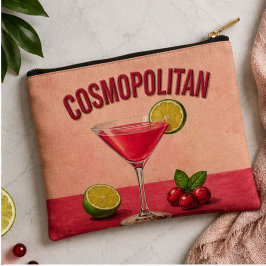 Cosmopolitan Cocktail Pink Martini Bar Decor アクセサリーポーチ