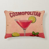 Cosmopolitan Cocktail Pink Martini Bar Decor  アクセントクッション (正面)