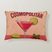 Cosmopolitan Cocktail Pink Martini Bar Decor  アクセントクッション (裏面)