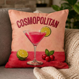 Cosmopolitan Cocktail Pink Martini Bar Decor アクセントクッション