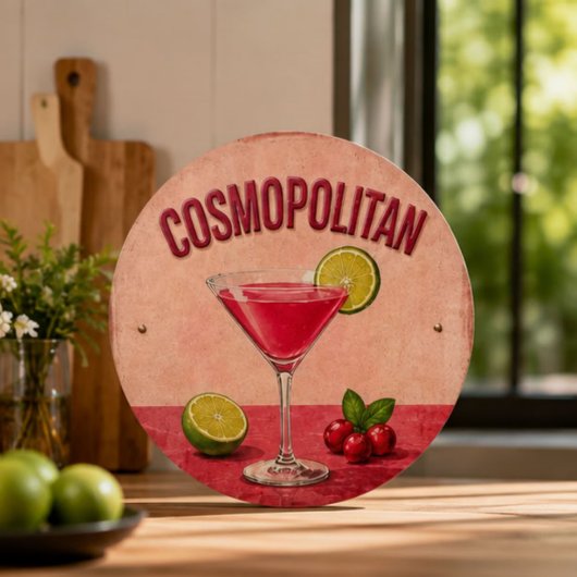 Cosmopolitan Cocktail Pink Martini Bar Decor カッティングボード