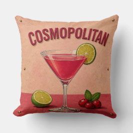 Cosmopolitan Cocktail Pink Martini Bar Decor クッション
