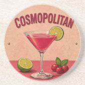 Cosmopolitan Cocktail Pink Martini Bar Decor コースター (正面)
