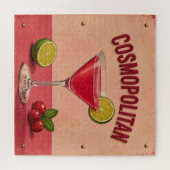 Cosmopolitan Cocktail Pink Martini Bar Decor ジグソーパズル (横)