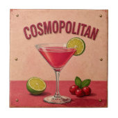 Cosmopolitan Cocktail Pink Martini Bar Decor タイル (正面)