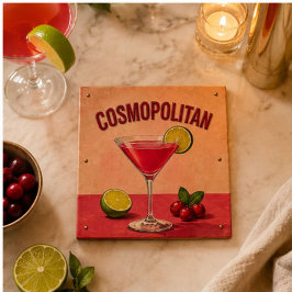 Cosmopolitan Cocktail Pink Martini Bar Decor タイル