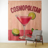 Cosmopolitan Cocktail Pink Martini Bar Decor タペストリー (インサイチュ)