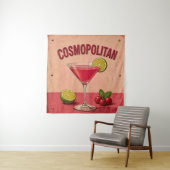 Cosmopolitan Cocktail Pink Martini Bar Decor タペストリー (インサイチュ)
