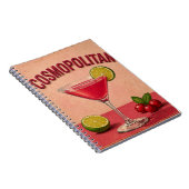 Cosmopolitan Cocktail Pink Martini Bar Decor ノートブック (右側)
