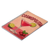 Cosmopolitan Cocktail Pink Martini Bar Decor ノートブック (左側)