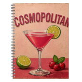 Cosmopolitan Cocktail Pink Martini Bar Decor ノートブック (正面)