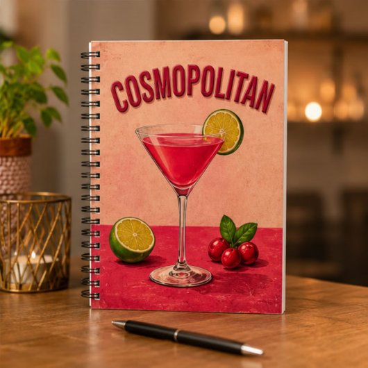 Cosmopolitan Cocktail Pink Martini Bar Decor ノートブック