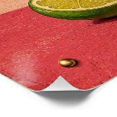 Cosmopolitan Cocktail Pink Martini Bar Decor ポスター (コーナー)