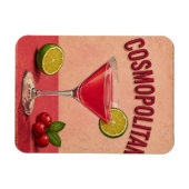 Cosmopolitan Cocktail Pink Martini Bar Decor マグネット (横)
