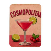 Cosmopolitan Cocktail Pink Martini Bar Decor マグネット (縦)