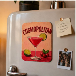 Cosmopolitan Cocktail Pink Martini Bar Decor マグネット