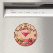 Cosmopolitan Cocktail Pink Martini Bar Decor マグネット (インサイチュ (食洗機))