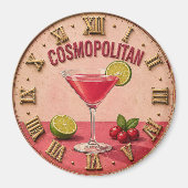 Cosmopolitan Cocktail Pink Martini Bar Decor マグネット (正面)