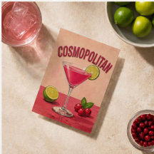 Cosmopolitan Cocktail Pink Martini Bar Decor 