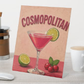 Cosmopolitan Cocktail Pink Martini Bar Decor 台座サイン (インサイチュ)