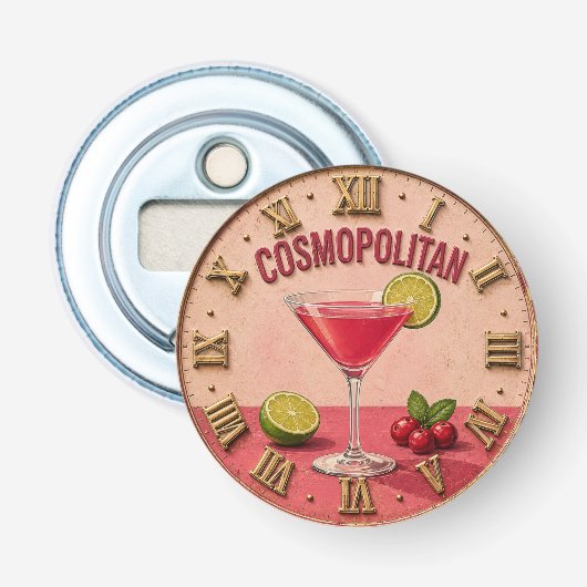 Cosmopolitan Cocktail Pink Martini Bar Decor 栓抜き (正面)