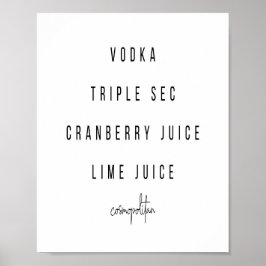 Cosmopolitan Cocktail Recipe ポスター