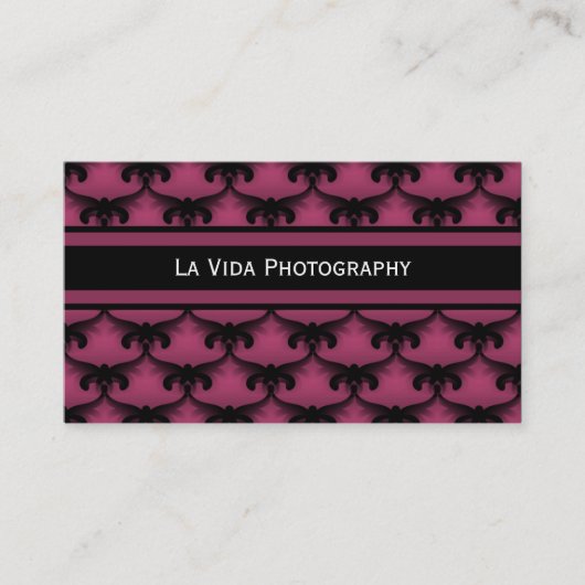 Cosmopolitan Glamビジネスカード、Burgundy 名刺 (正面)