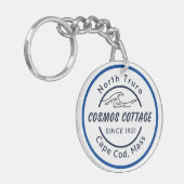 Cosmosコテージキーチェーン（ロゴと写真） キーホルダー (正面左)