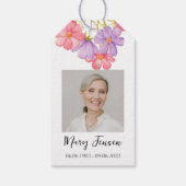 Cosmosシードパケット記念葬式ギフトラベル ギフトタグ (裏面)