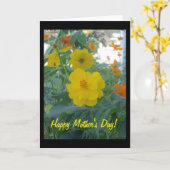 Cosmosハッピーマザーデイグリーティングカード カード (黄色い花)