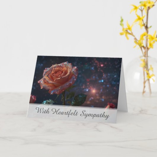 *~* CosmosバラTV2悔やみや弔慰ラブライトカード カード (黄色い花)