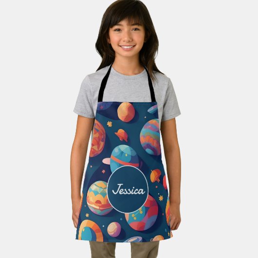 Cosmosモザイクカラフルパタパーソナライズされたーン エプロン (インサイチュ)