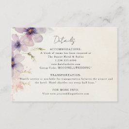 Cosmos水色フローラ結婚の詳細カード エンクロージャーカード