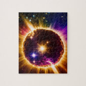 Cosmos紫色の未識別飛んでいるオブジェクトの銀河系 ジグソーパズル (縦)
