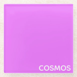 Cosmos紫色の色名 ガラスコースター