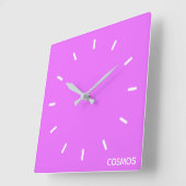 Cosmos紫色の色名 スクエア壁時計 (傾斜)