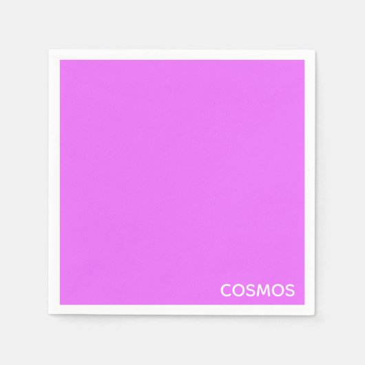 Cosmos紫色の色名 スタンダードカクテルナプキン (正面)