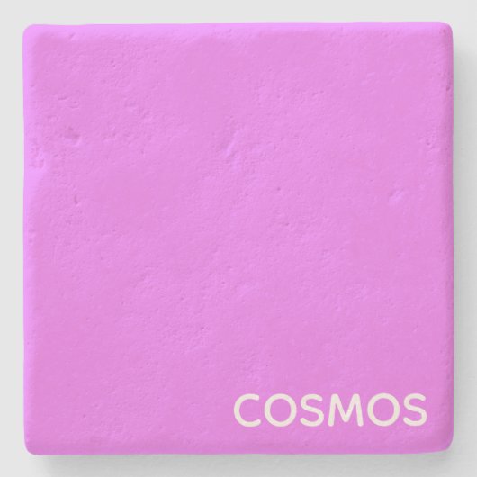 Cosmos紫色の色名 ストーンコースター (正面)