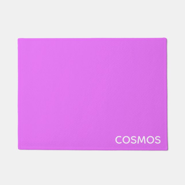 Cosmos紫色の色名 ドアマット (正面)