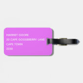 Cosmos紫色の色名 ラゲッジタグ (裏面横)