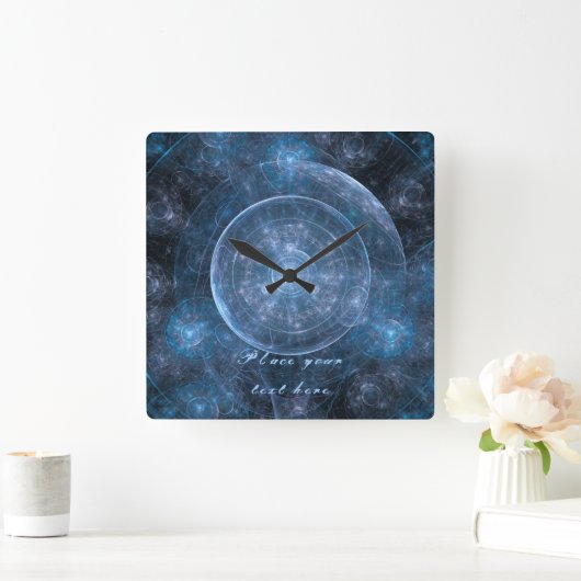 Cosmos背景001 スクエア壁時計 (ホーム)
