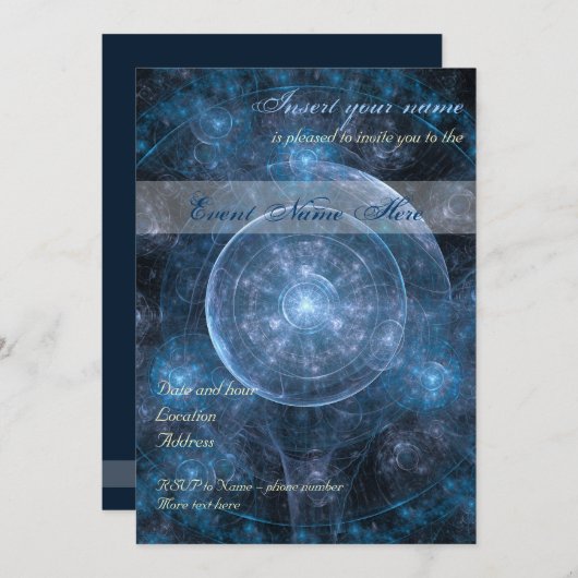 Cosmos背景001 招待状 (正面/裏面)