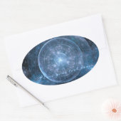 Cosmos背景001 楕円形シール (封筒)