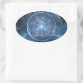 Cosmos背景001 楕円形シール (バッグ)