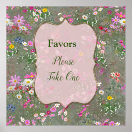 Cosmos荒野ワイルドフラワーポスター ポスター