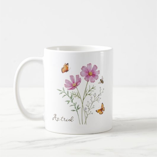 Cosmos Birth Month Flower コーヒーマグカップ (左)